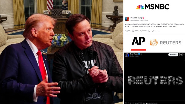 Trump ile Musk MSNBC, Reuters ve AP’yi hedef gösterdi: Demokrasimiz için tehdit