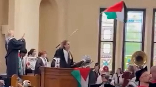 Harvard mezuniyetinde Filistin’e destek
