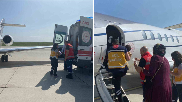 Ağrı’da karaciğer yetmezliği teşhisi konan 2 yaşındaki çocuk ambulans uçakla Ankara’ya nakledildi