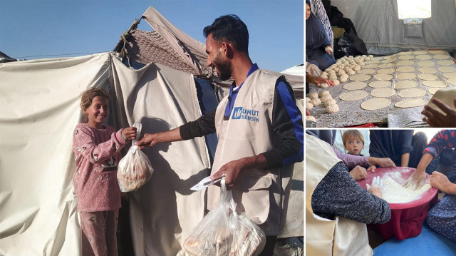 Gazze’ye yüzlerce çuval un yardımı yapıldı