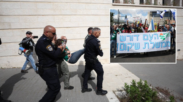 İsrail Meclisi önünde yüzlerce kişi Gazze’deki işgal planı nedeniyle İsrail Hükümetini protesto etti
