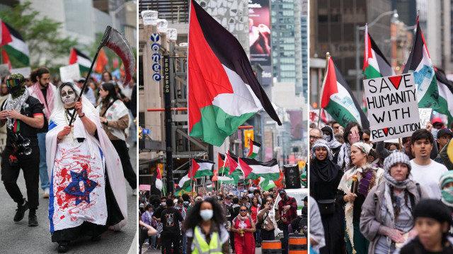 Toronto’da Filistin’e destek gösterisi