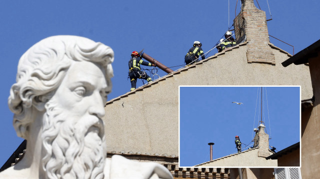 Yeni Papa için Sistine Şapeli’nin tepesine baca kuruldu