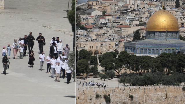 Yüzlerce fanatik Yahudi Mescid-i Aksa’ya baskın düzenledi