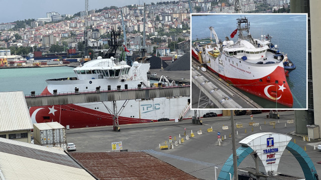 ‘Barbaros Hayreddin Paşa’ sismik araştırma gemisi Trabzon Limanı’na demirledi