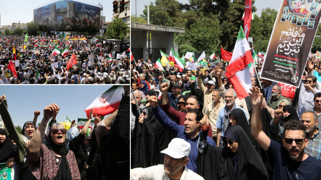 İsrail saldırıları İran’ın birçok kentinde protesto edildi