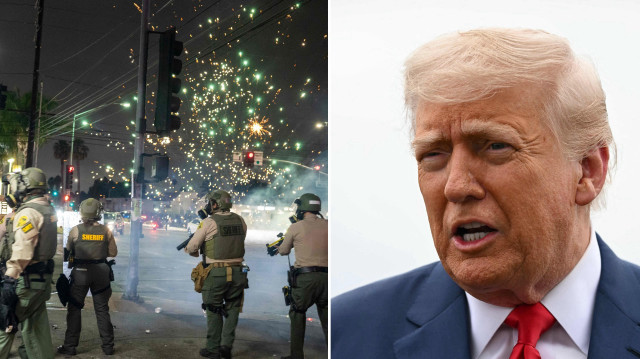 Trump protestoculara sopa gösterdi: Vururuz