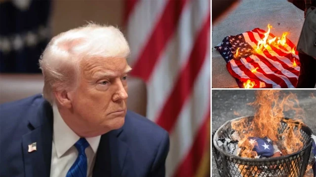 ABD bayrağına dokunan yandı: Verilecek cezayı Trump duyurdu