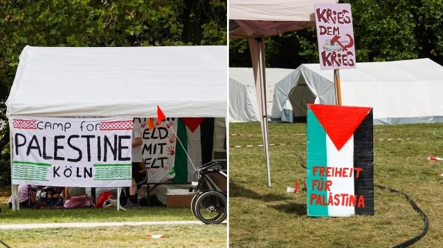 Almanya’da İsrail’e silah ihracatı yapan firmalar protesto edildi