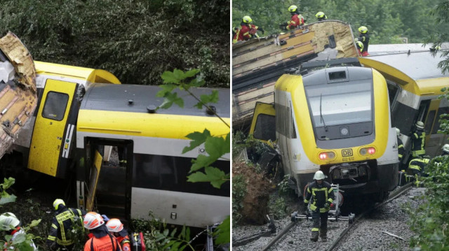 Almanya’da yolcu treni raydan çıktı: Can kaybı ve yaralı var