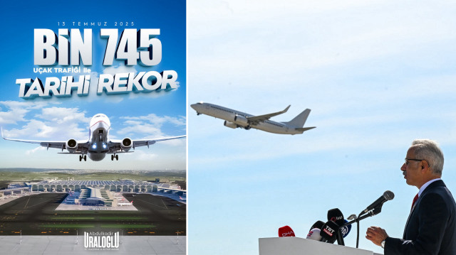 Bakan Uraloğlu açıkladı: Türk hava sahasında günlük transit uçuş ve uçak trafiğinde rekor kırıldı