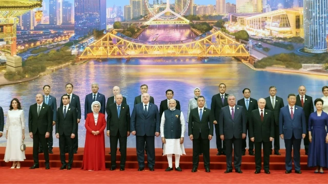 Cumhurbaşkanı Erdoğan Şanghay İşbirliği Örgütü aile fotoğrafına katıldı