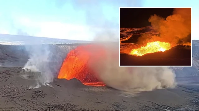 Hawaii’de Kilauea Yanardağı 32’nci kez patladı: Lavlar 15 metreye yükseldi