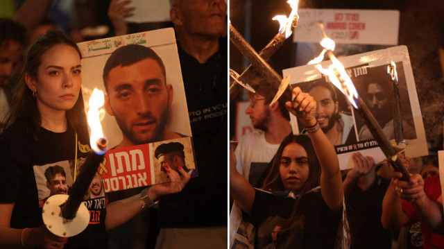 İsrail’de esir takası anlaşması talebiyle gösteriler düzenlendi