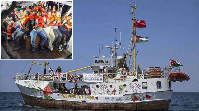 İsrail’in uluslararası sularda alıkoyduğu Hanzala gemisindeki aktivistler Aşdod Limanı’na ulaştı