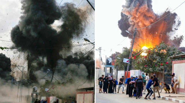 Katil İsrail Gazze’de 200 ailenin sığındığı çadırları bombaladı