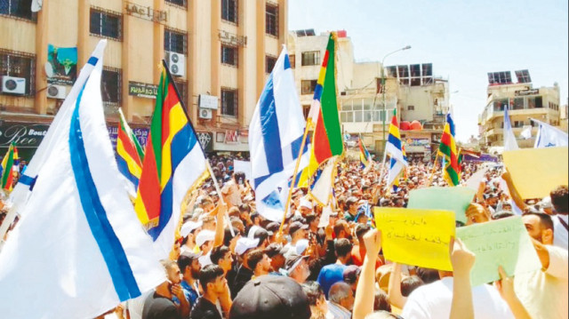 Suveyda’da İsrail bayraklarıyla provokasyon