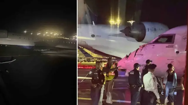ABD’de LaGuardia Havalimanı’nda taksi sırasında iki yolcu uçağı çarpıştı: İki yaralı var