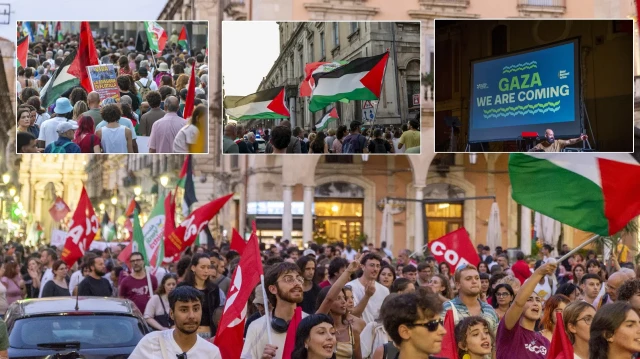 İtalya’da binler Gazze ve Küresel Sumud Filosu’na destek için yürüdü