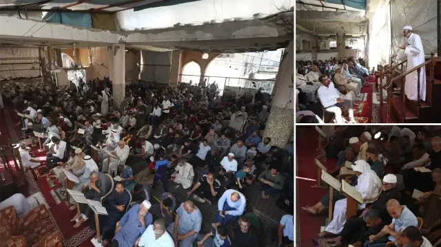 Gazze’de ateşkes sonrası ilk cuma namazı kılındı