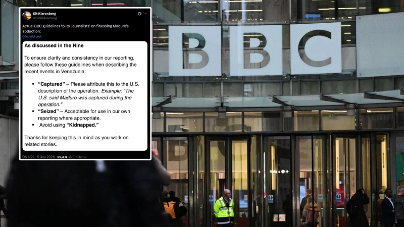 BBC’den bir sansür politikası daha: ‘Maduro kaçırıldı’ demeyi yasakladılar