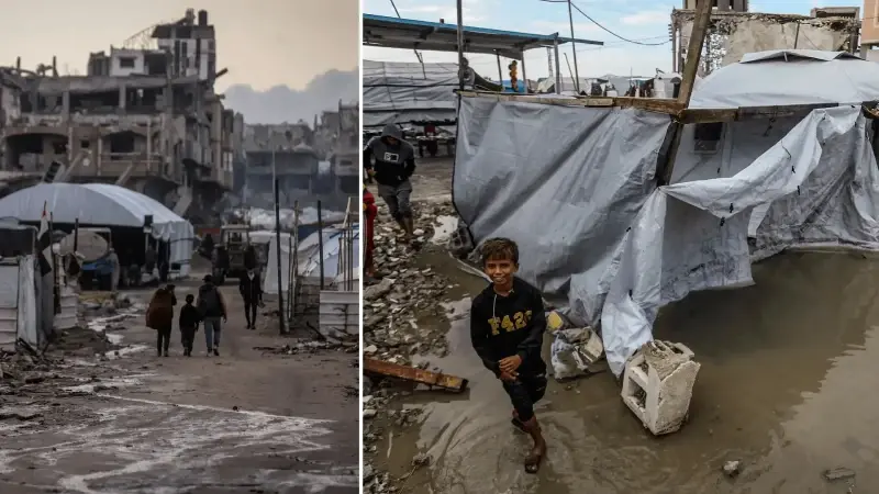 Gazze’deki hükümet: On binlerce çadır sular altında kaldı, 288 bin aile felaketi yaşıyor