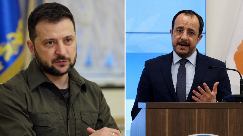 GKRY lideri Hristodulidis Ukrayna Devlet Başkanı Zelenski ile bir araya geldi