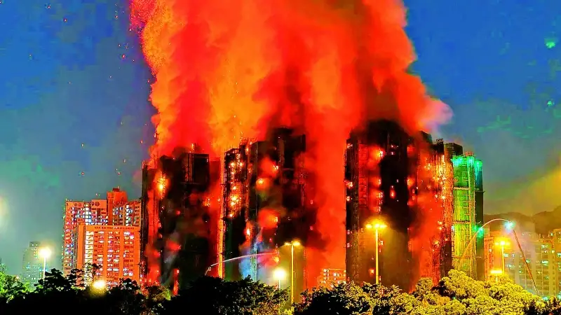 Gökdelen sitesi alev alev