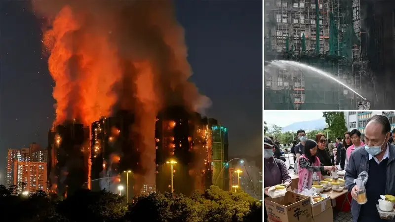 Hong Kong’da yedi kule yangını: Binlerce kişi ‘Sos Haritasına’ kilitlendi