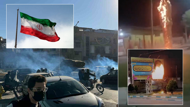 İran’da ekonomik kriz protestoya protesto kaosa dönüştü: Hamaney posterlerini ateşe verdiler