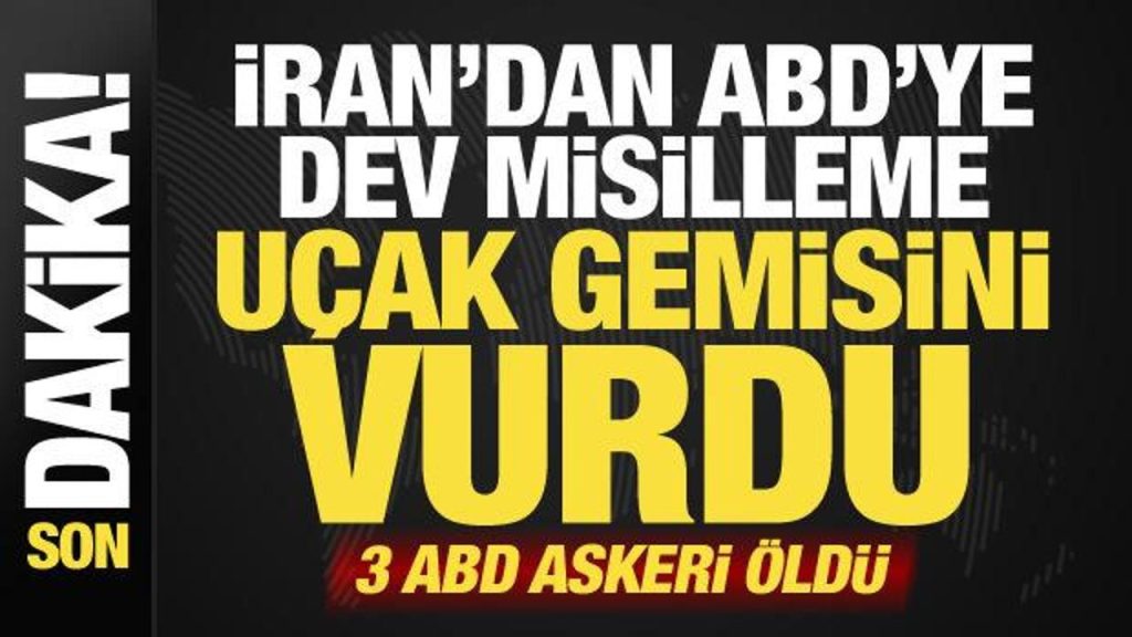 İran’dan ABD uçak gemisine balistik füze saldırısı! Jet açıklama geldi