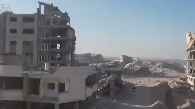 İsrail’in Gazze’de yaptığı yıkım dron kamerasına saniye saniye kaydedildi