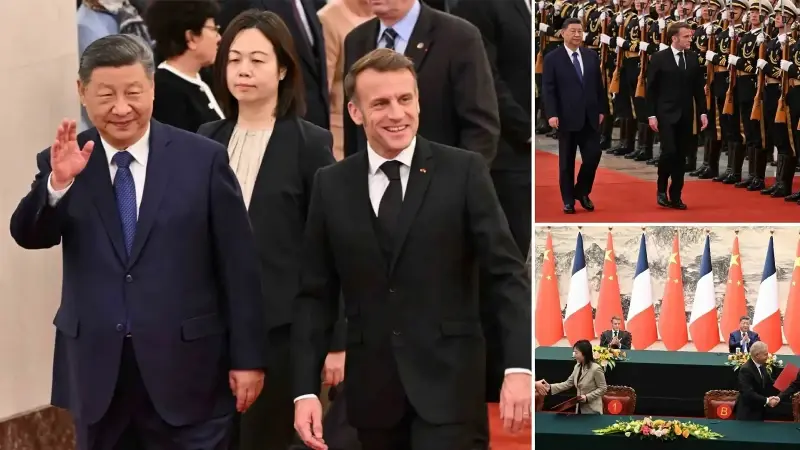 Macron’dan Xi’ye: ‘Çin ve Fransa dengeli bir ekonomik idari sistemin temelini atmalı’