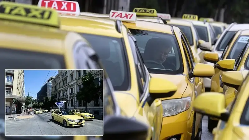 Yunanistan’da taksiciler 48 saatlik grev ve eylem yaptı
