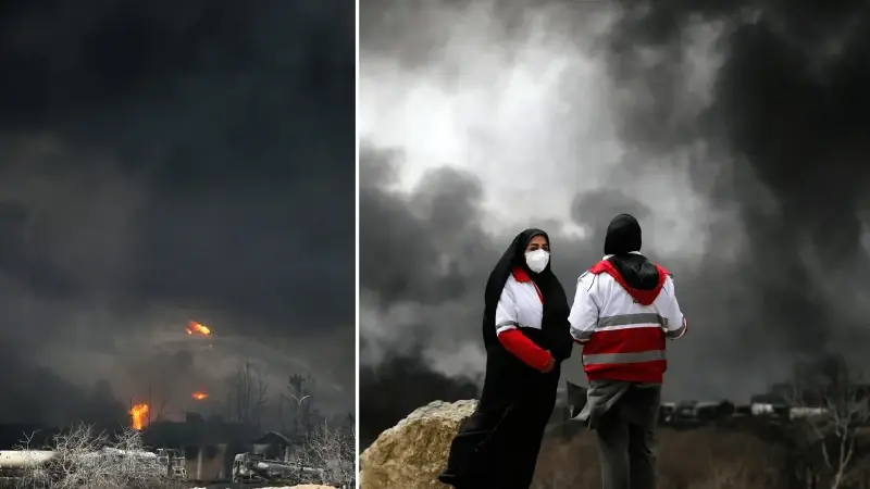 Gökyüzü simsiyah oldu, Tahran’a zehir yağıyor: Yakıt depolarına saldırı sivillere karşı kimyasal bir savaştır