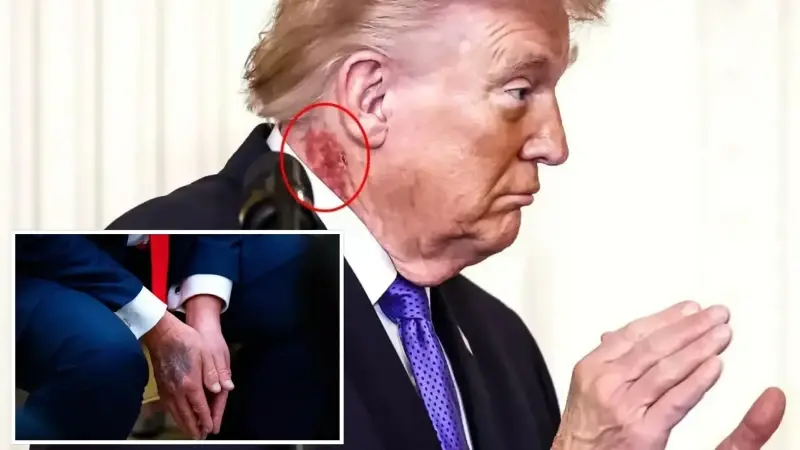 Gözlerden kaçmadı: Trump’ın boynundaki gizemli kızarıklık için doktorundan açıklama geldi