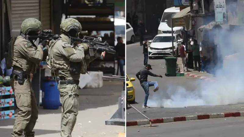 işgalci İsraillilerin Batı Şeria’daki saldırısında 2 Filistinli yaralandı