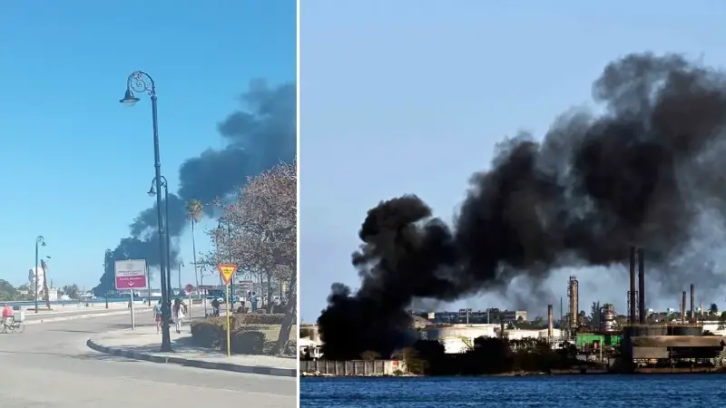 Küba’nın en büyük ikinci petrol rafinerisinde yangın