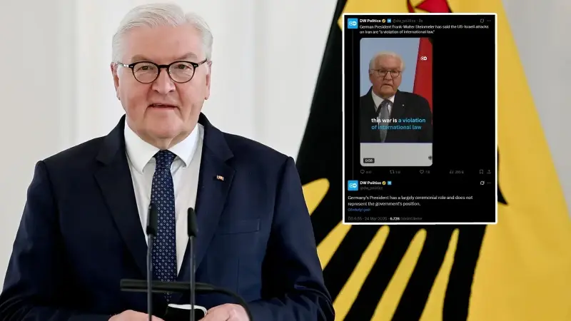 Sen misin ABD ile İsrail’e laf diyen: DW, Almanya Cumhurbaşkanı’nı ‘sembolik’ ilan etti