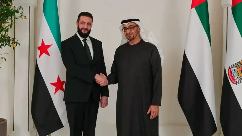 Suriye Cumhurbaşkanı Ahmed Şara BAE Devlet Başkanı Bin Zayid ile görüştü