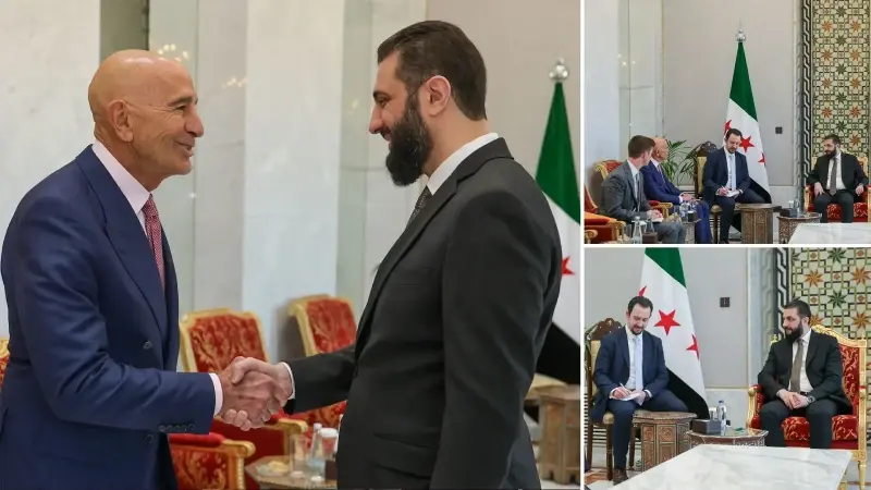 Suriye lideri Şara ABD’nin Suriye Özel Temsilcisi Barrack’ı kabul etti: Bölgesel konular ele alındı