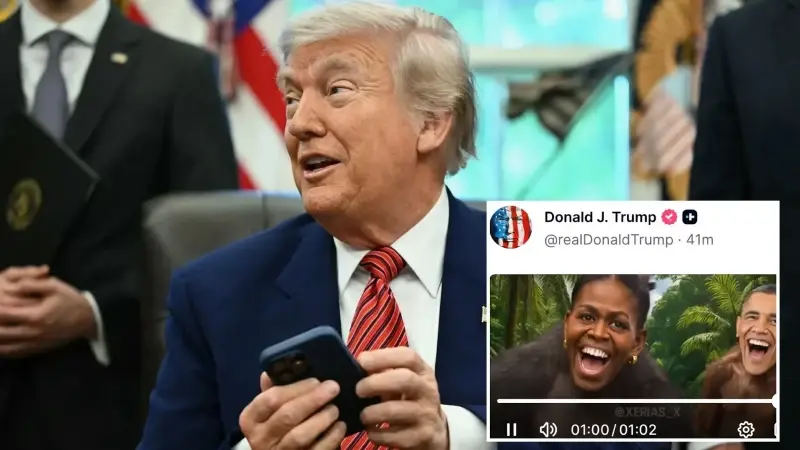 Trump’ın Obama ailesine yönelik ‘ırkçı’ paylaşımı kaldırıldı: Yanlışlıkla oldu