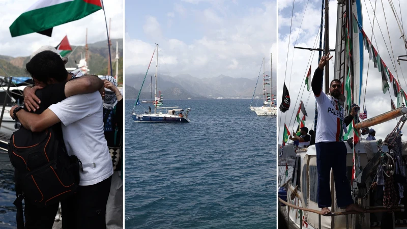 Sumud Filosu 54 adet tekne ve 500’den fazla katılımcısı ile Marmaris’ten Akdeniz’e açıldı