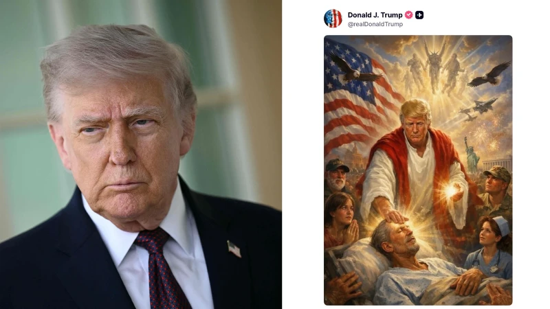Trump Hazreti İsa gibi tasvir edildiği görseli sildi: Kızılhaç çalışanı olmam gerekiyordu